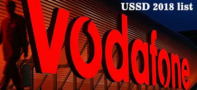 Latest Vodafone USSD Codes list 2018
